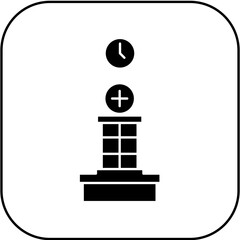 hospital clock icon design