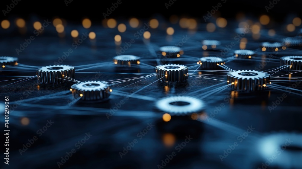 Poster interconnected gears: a network visualization