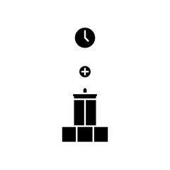 hospital clock icon design