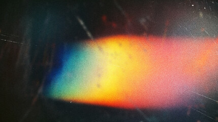 Abstract Colorful Light Leak Overlay Texture Background, Grunge Film Grain Effect