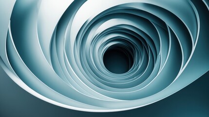 Abstract swirling tunnel, dark background, design element