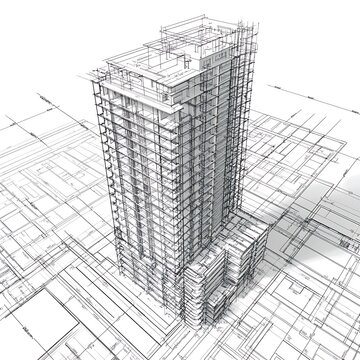 Precise blueprint of residential elevation design high resolution picture