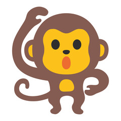 Obraz premium Monkey, clipart, isolated on white background