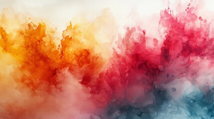 Fototapeta premium Abstract image of watercolors in soft pastel tones blending together, evoking the feeling of spring freshness