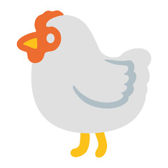 Chicken, clipart, isolated on white background