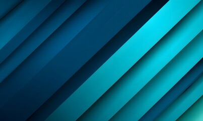 Obraz premium Diagonal layered stripes in shades of blue and teal creating an abstract background design effect