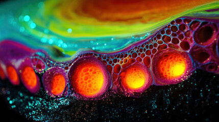 Biological Psychedelic Abstract Fluid Art.