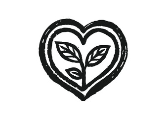 Love our planet. Leaf Creative Concept Logo Design Silhouette Template