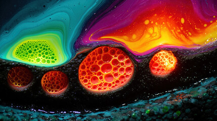 Biological Psychedelic Abstract Fluid Art.