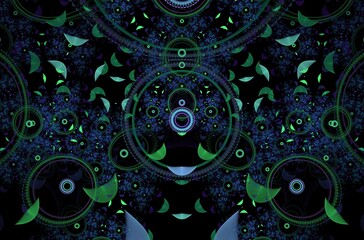 Abstract fractal 3d circle image