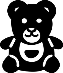 Christmas Cute teddy bear Black silhouette, toy, baby