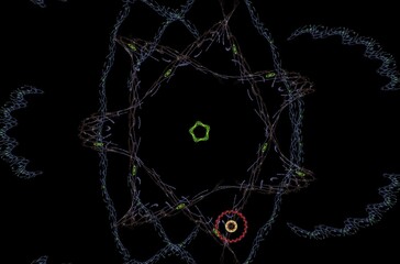 Abstract fractal image on the black background