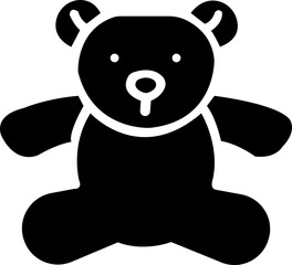 Christmas Cute teddy bear Black silhouette, toy, baby