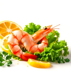 shrimps with lemon and parsley