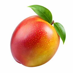 ripe peach with leaf