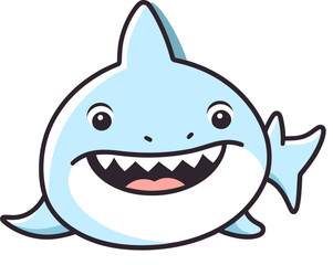 Obraz premium Shark with a Splash of Water Shark Swimming Near Coral