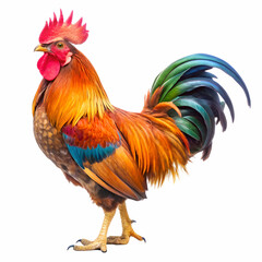Fototapeta premium rooster isolated on white background