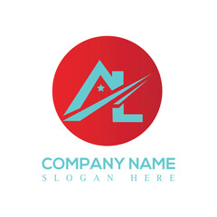 16.eps a . l teax  vector logo design 