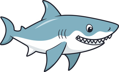Obraz premium Shark Design with Bold Tail Shark with Dorsal Fin Raised