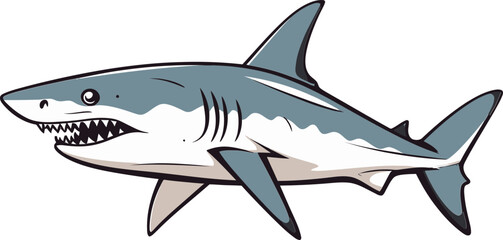 Shark with Tail and Fins Up Shark for Conservation Logo