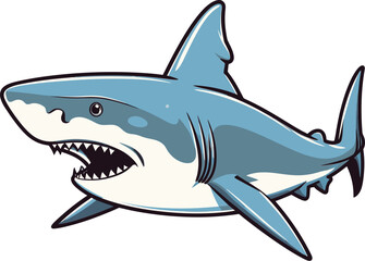 Obraz premium Shark Design for Summer Activities Shark in Ocean Waves SVG