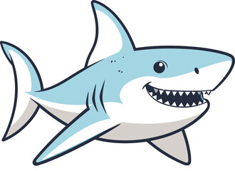 Obraz premium Shark for Animal Lovers Shark in Water with Water Splashes