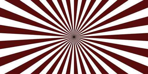 Fototapeta premium Vector Abstract maroon and white sun rays sunburst backdrop background. seamless retro vintage burst sunrise diagonal fabric radial summer sunshine explosion energy sunlight glowing sunburst design.