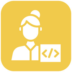 Web Developer Female Icon