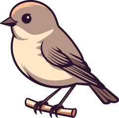 Obraz premium Sparrow in Springtime Sparrow on a Fence Icon