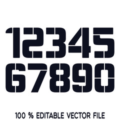 Fototapeta premium Sports Jersey Numbers Set vector.