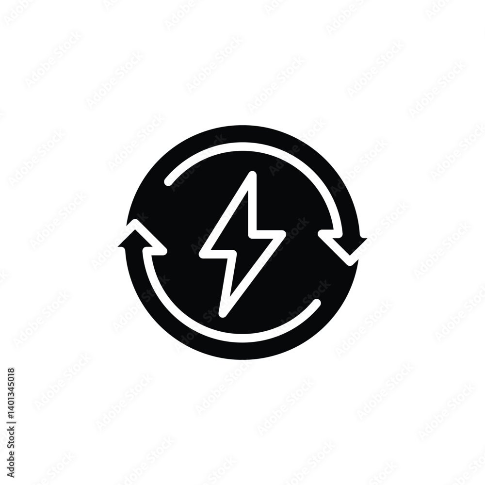 Poster backup power engine solid icon vector design good for web or mobile app