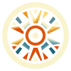Fototapeta premium wheel, gear, sun abstraction