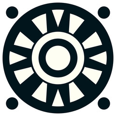 Obraz premium wheel, gear, sun abstraction