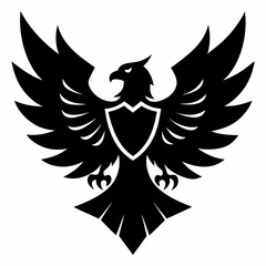 Fototapeta premium eagle shield with wings