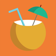 orange juice on a beach