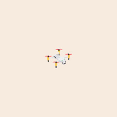 Drone icon flat vector design. 