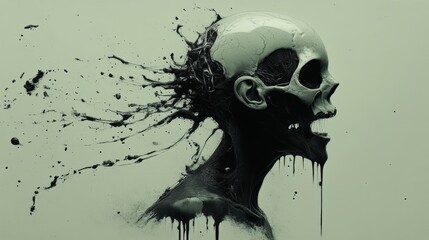 Abstract Skull Deconstruction