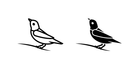 Fototapeta premium Bird icon set. for mobile concept and web design on white background