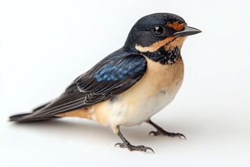 Obraz premium swallow on isolated white background close up. high detailization.