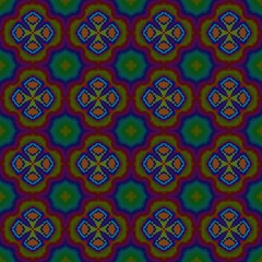 seamless pattern with colorful flowers