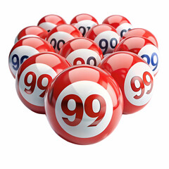 pool ball on white background