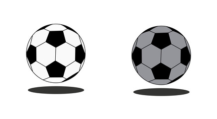 Falling soccer balls, design element