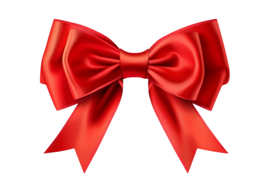 Red ribbon with a bow and a gold border on Png Format and Transparent Background - Powered by Adobe