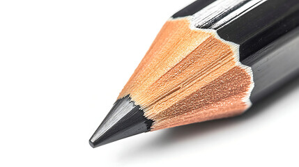Fototapeta premium A pencil with a black tip and a brown tip. Generated using AI.