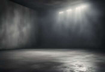 room floor background concrete grunge white spotlight empty studio texture dark smoke space design brick modern building bright interior light blank apartment house line concept decoration home frame