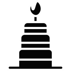 Wedding Cake, Black and Yellow Design Wedding Cake, Wedding Cake Line Icon