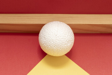 Still life with a plastic foam ball	