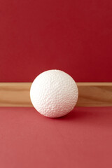 Still life with a plastic foam ball	