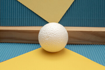 Still life with a plastic foam ball	