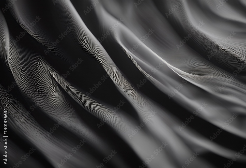Aufkleber silk high clean pattern design abstract white 4k definition waves background backdrop black modern t